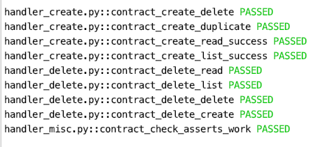 Passing contract tests